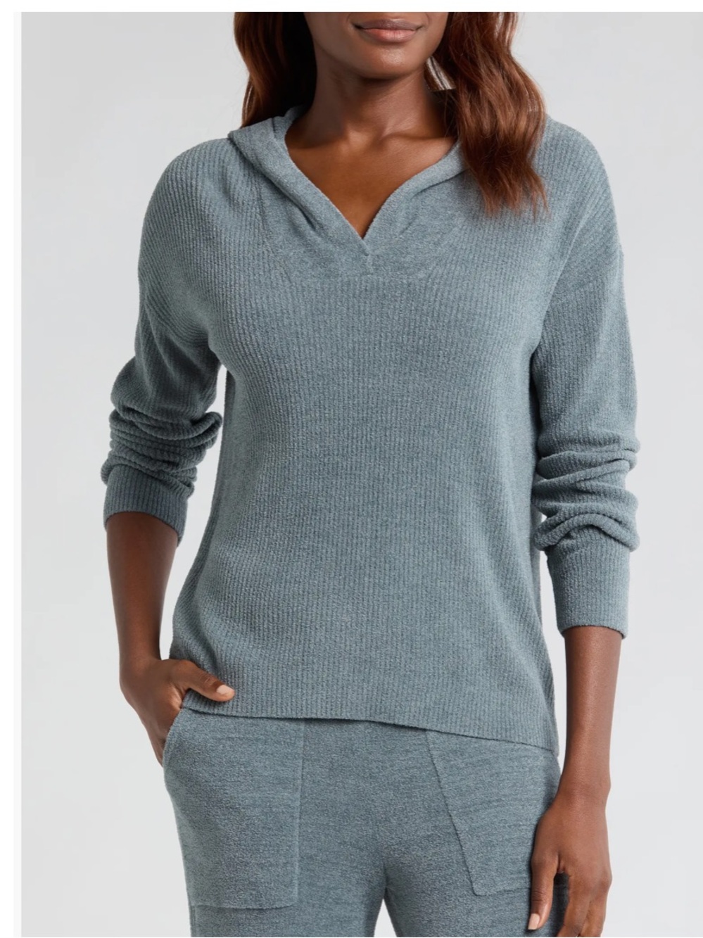 Barefoot Dreams CozyChic® Ultra Lite® Sweater Hoodie in Gray